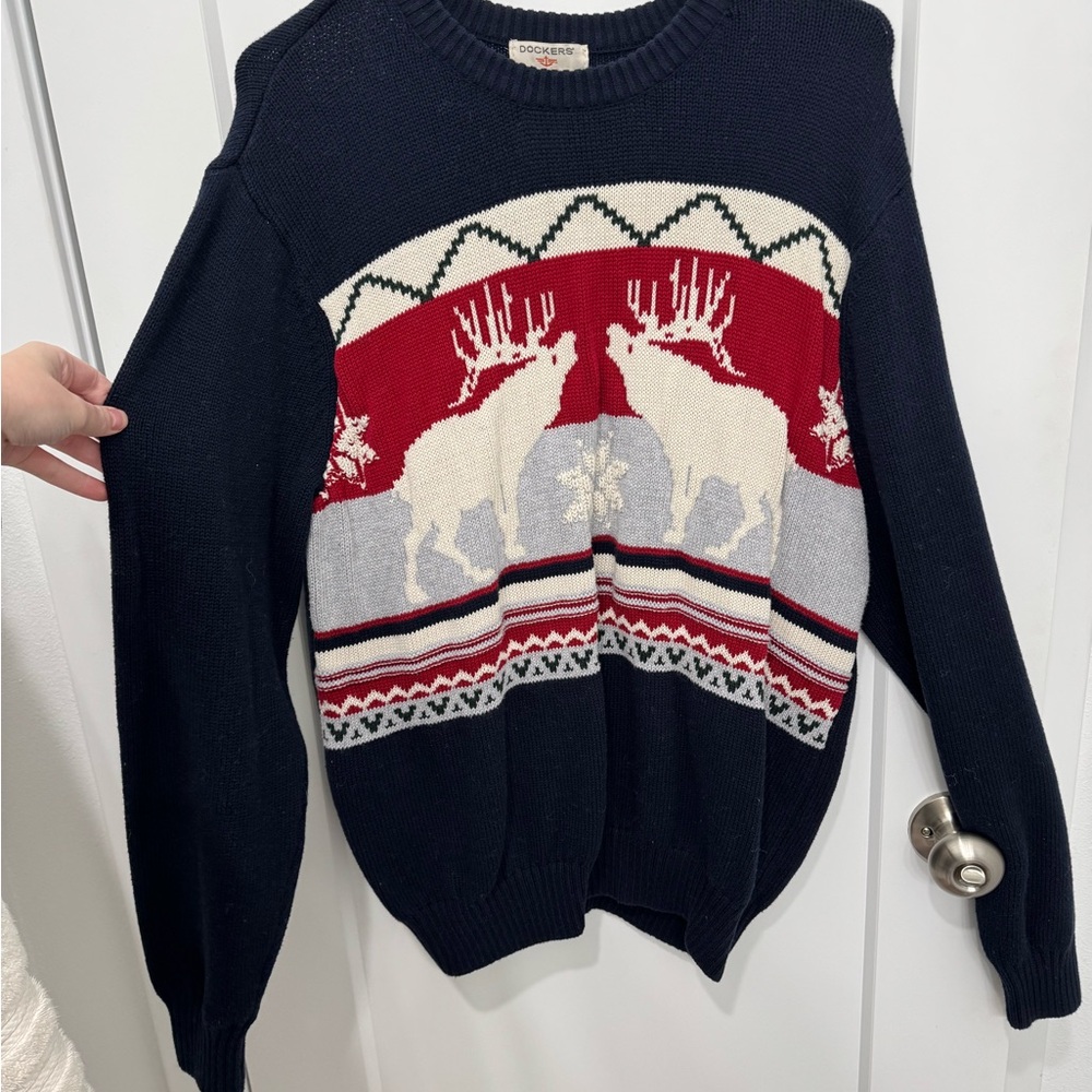 Navy Reindeer Sweater